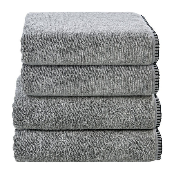 Handtuch-Set Deluxe Prime (4-teilig) - Baumwollstoff - Grau