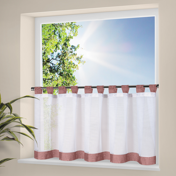 Gardine Thila - Webstoff - Rostbraun