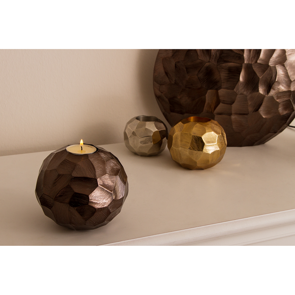 Teelichthalter Carrancas - Aluminium - Bronze