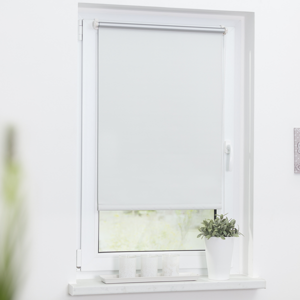 Thermo-Rollo Spotswood I - Webstoff - Weiß - 80 x 150 cm