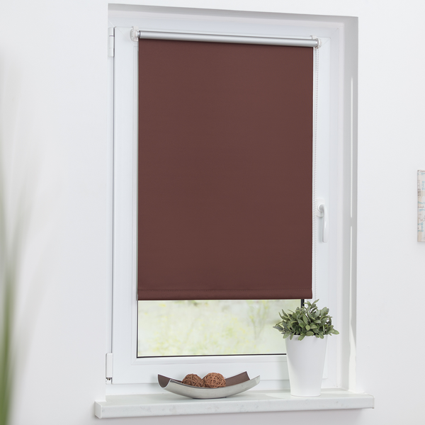 Thermo-Rollo Spotswood V - Webstoff - Braun - 80 x 150 cm