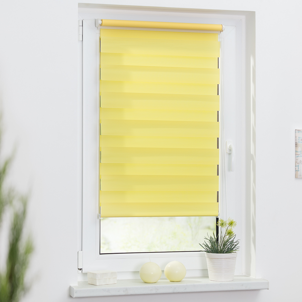 Duo-Rollo Piasek I - Webstoff - Gelb - 80 x 150 cm