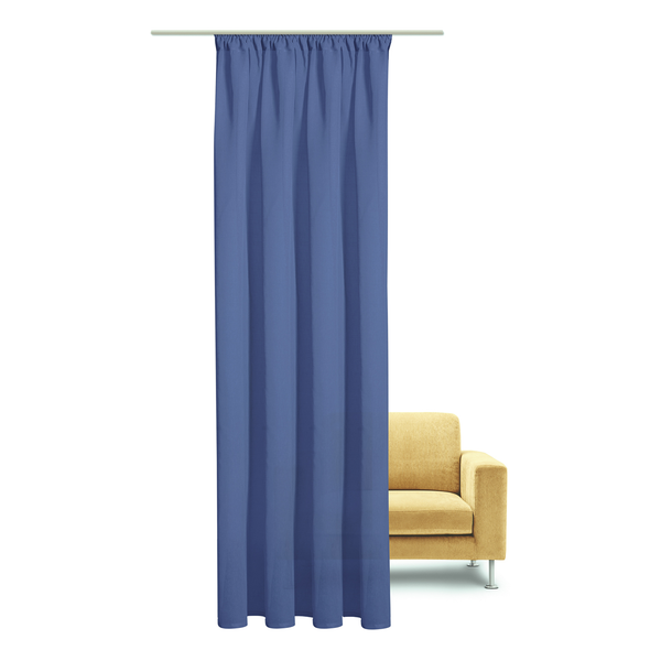 Vorhang Jelka - Kunstfaser - Jeansblau - Jeansblau