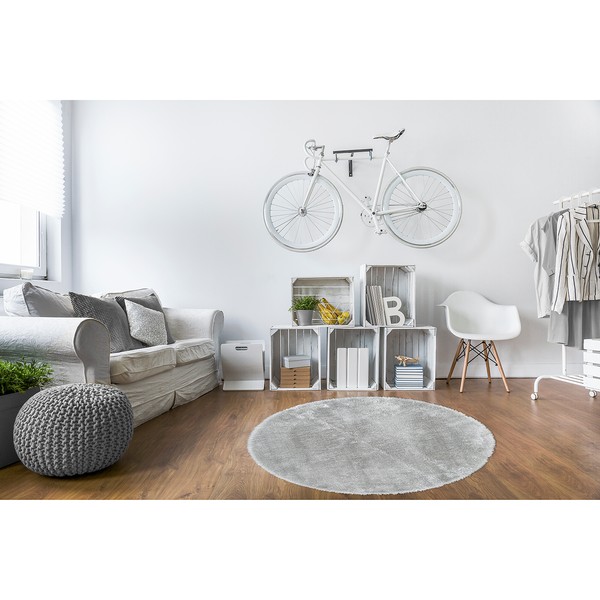 Shaggy Lambskin II - Polyester - Lichtgrau - Durchmesser: 120 cm