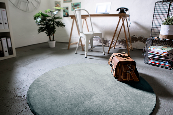 Shaggy Lambskin II - Polyester - Lichtgrau - Durchmesser: 120 cm