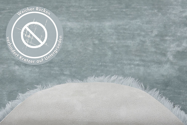 Shaggy Lambskin II - Polyester - Lichtgrau - Durchmesser: 120 cm