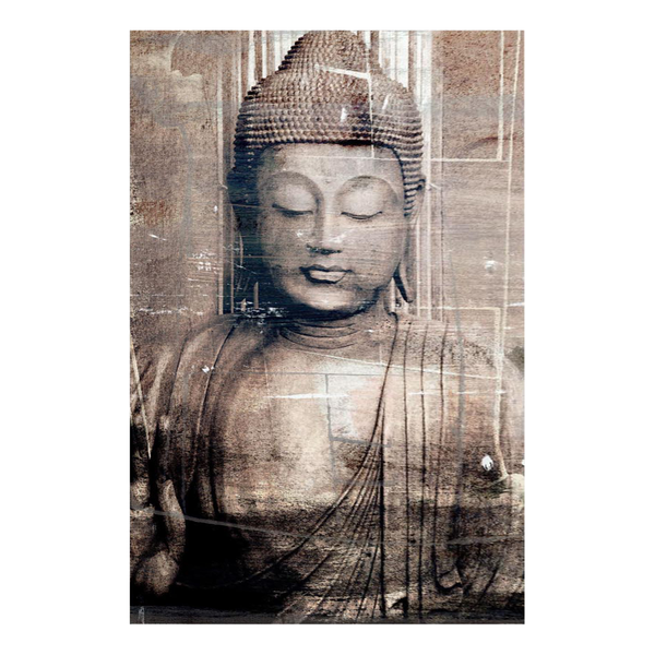 Bild Buddha - Braun - Holzwerkstoff - Papier - 60 x 90 x 2 cm