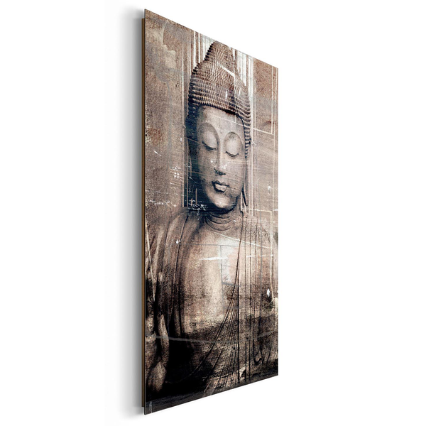 Bild Buddha - Braun - Holzwerkstoff - Papier - 60 x 90 x 2 cm