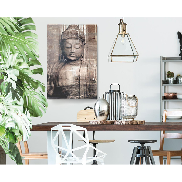 Bild Buddha - Braun - Holzwerkstoff - Papier - 60 x 90 x 2 cm