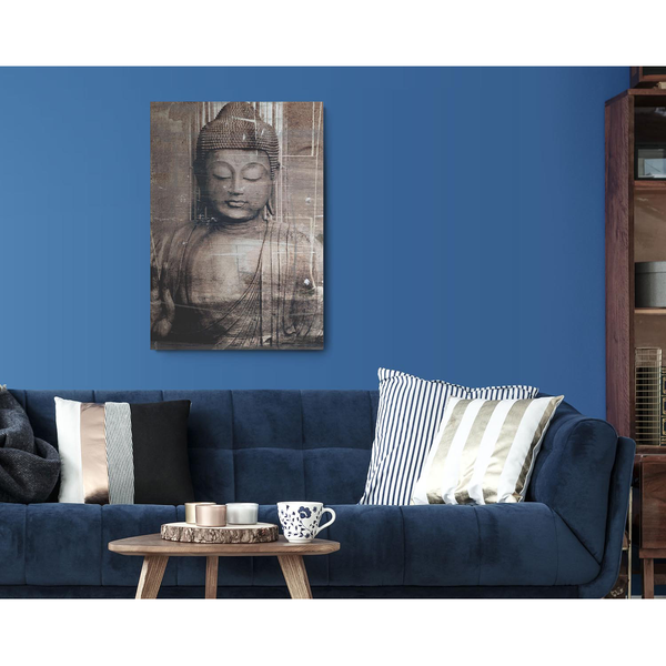 Bild Buddha - Braun - Holzwerkstoff - Papier - 60 x 90 x 2 cm