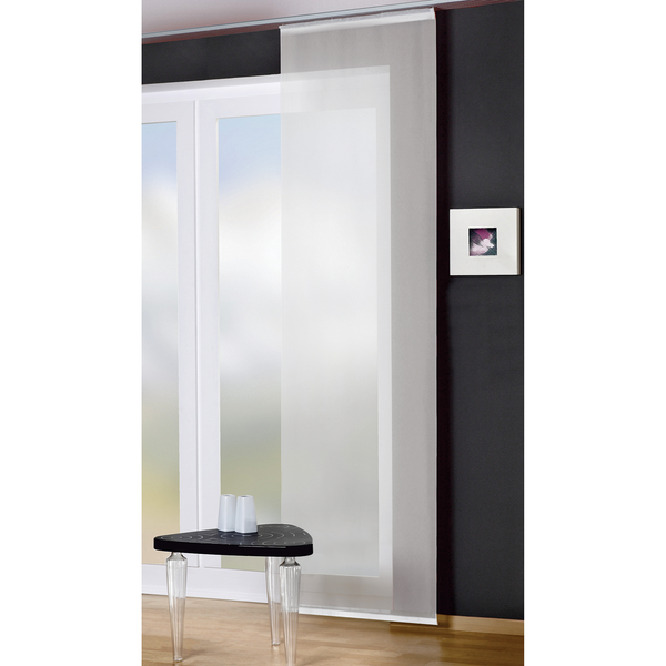 Schiebevorhang Rom - Microfaser - Weiß