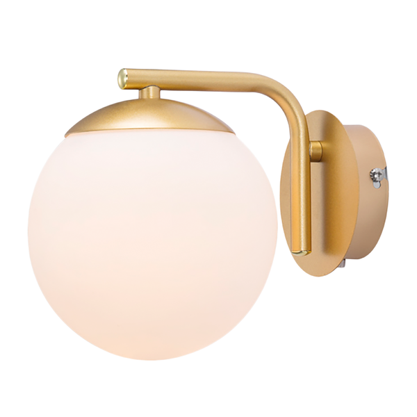 Wandleuchte Grant - Glas / Stahl - 1-flammig - Gold