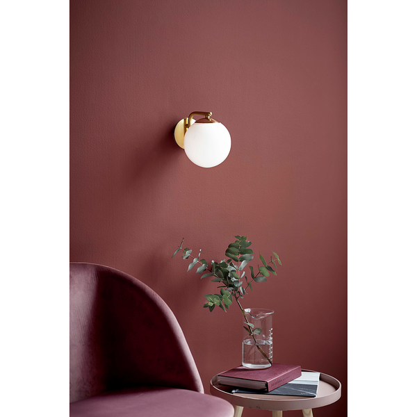 Wandleuchte Grant - Glas / Stahl - 1-flammig - Gold