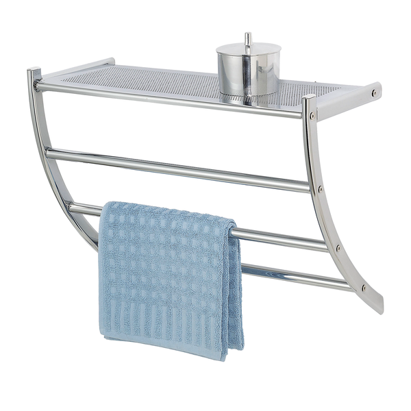 Handtuchhalter Pescara - Stahl - Metallic glänzend