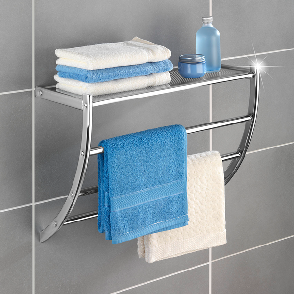 Handtuchhalter Pescara - Stahl - Metallic glänzend