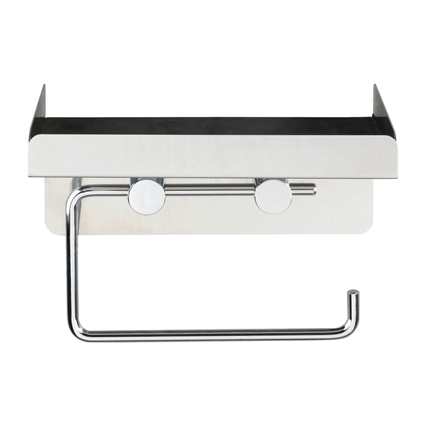 Toilettenpapierhalter Moonta - Edelstahl - Metallic glänzend