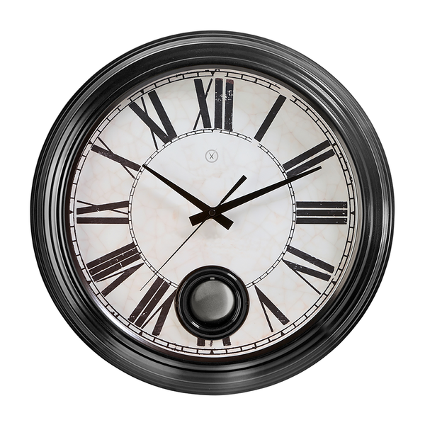 Wanduhr London - Metall - Lavagrau