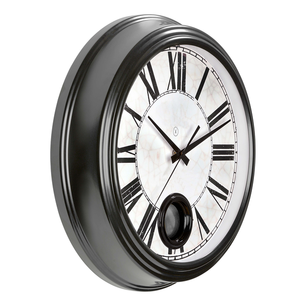 Wanduhr London - Metall - Lavagrau