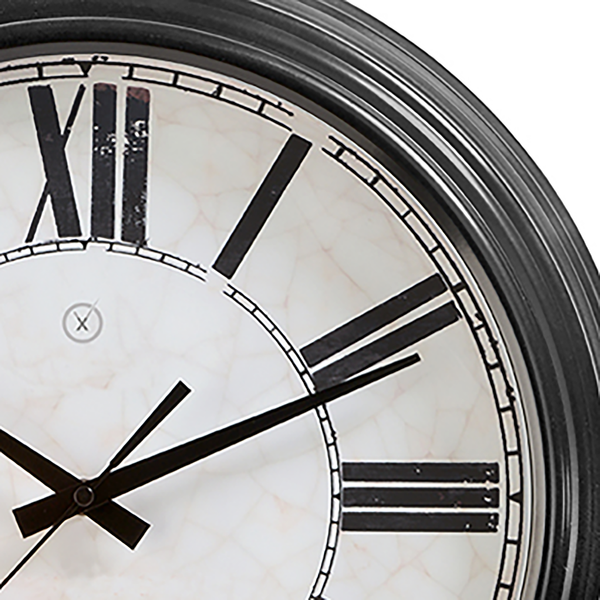 Wanduhr London - Metall - Lavagrau