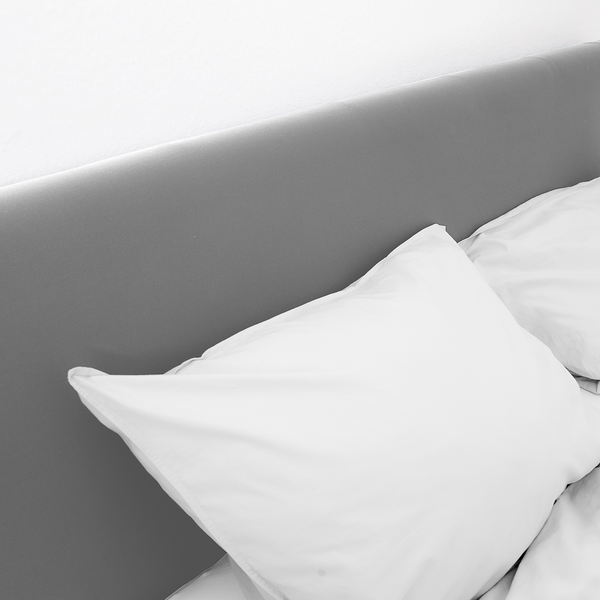 Boxspring-Kopfteilbezug Greenmount - Mischgewebe - Granit