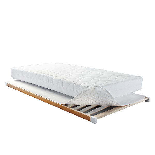 Matratzenunterlage Wonga - Webstoff - Weiß - 80 x 200 cm