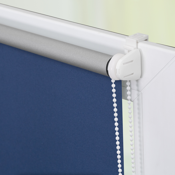 Thermo-Rollo Klemmfix - Webstoff - Meerblau - 90 x 220 cm