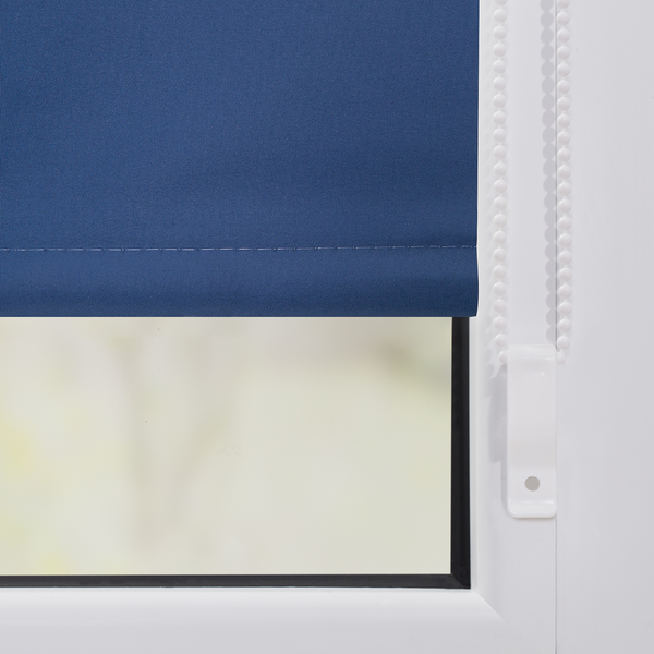 Thermo-Rollo Klemmfix - Webstoff - Meerblau - 90 x 220 cm