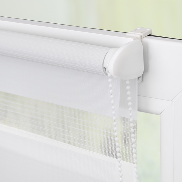 Duo-Rollo Klemmfix - Webstoff - Weiß - 65 x 150 cm