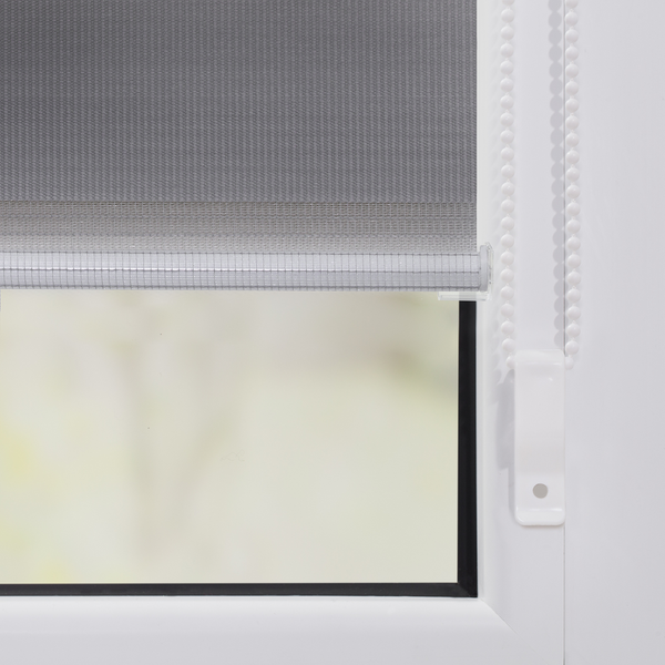 Duo-Rollo Klemmfix - Webstoff - Grau - 90 x 150 cm