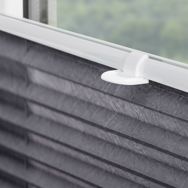 Plissee Klemmfix - Webstoff - Grau - 80 x 130 cm