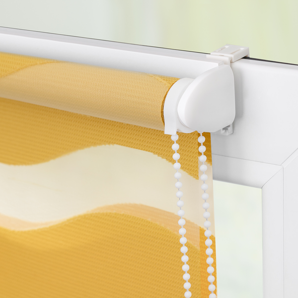 Duo-Rollo Welle - Webstoff - Senfgelb - 70 x 150 cm