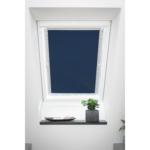 Dachfenster Sonnenschutz Haftfix - Webstoff - Dunkelblau - 59 x 114 cm