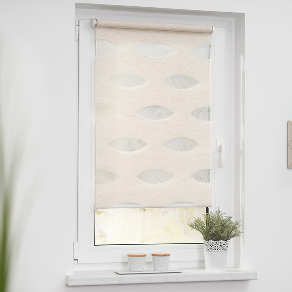 Duo-Rollo Ellipse - Webstoff - Ecru - 100 x 150 cm