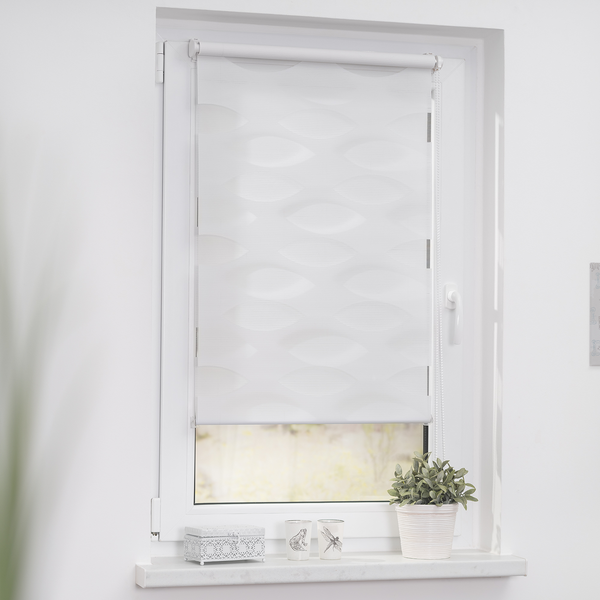 Duo-Rollo Ellipse - Webstoff - Weiß - 45 x 150 cm