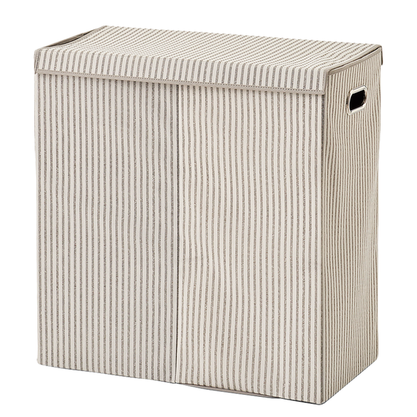 Wäschesammler Stripes - Webstoff - Beige