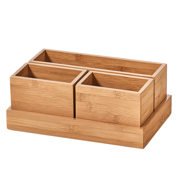 Aufbewahrungsbox Reid (4-tlg.) - Bambus - Natur