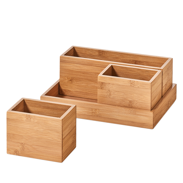 Aufbewahrungsbox Reid (4-tlg.) - Bambus - Natur