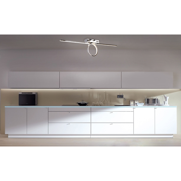 LED-Deckenleuchte Loop - Acrylglas / Edelstahl - 1-flammig