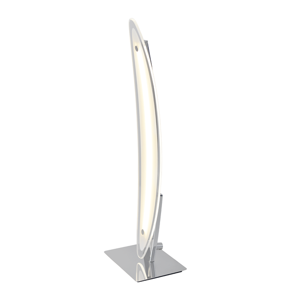 LED-Tischleuchte Surf - Milchglas / Edelstahl - 1-flammig