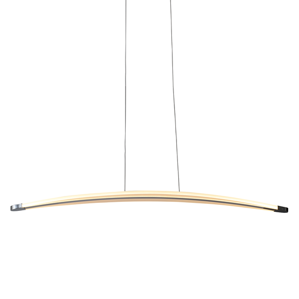 LED-Pendelleuchte Bow - Acrylglas / Edelstahl - 1-flammig