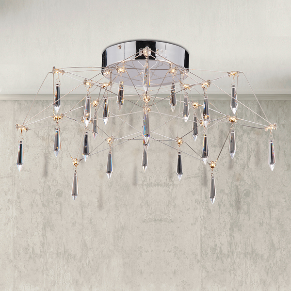 LED-Deckenleuchte Araneus - Acrylglas / Edelstahl - 1-flammig