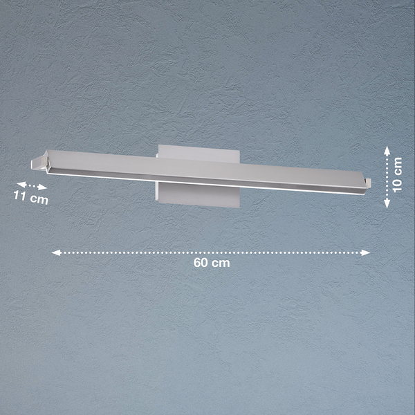 LED-Wandleuchte Pare - Acrylglas / Eisen - 1-flammig - Silver White - Breite: 60 cm