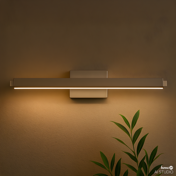 LED-Wandleuchte Pare - Acrylglas / Eisen - 1-flammig - Silver White - Breite: 60 cm
