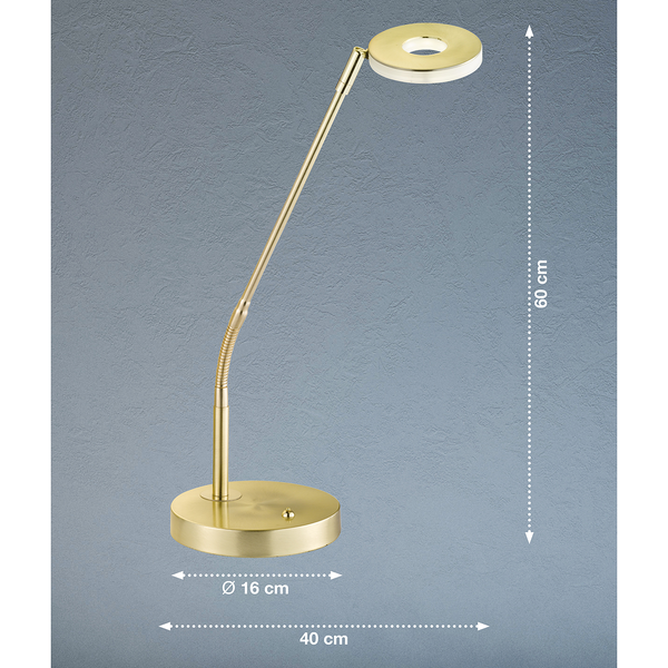 LED-Tischleuchte Dent - Acrylglas / Eisen - 1-flammig - Messing