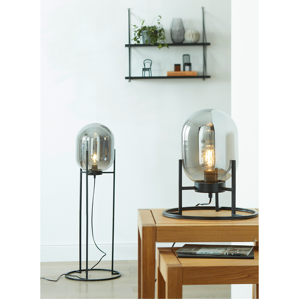 Tischleuchte Regi - Glas / Eisen - 1-flammig