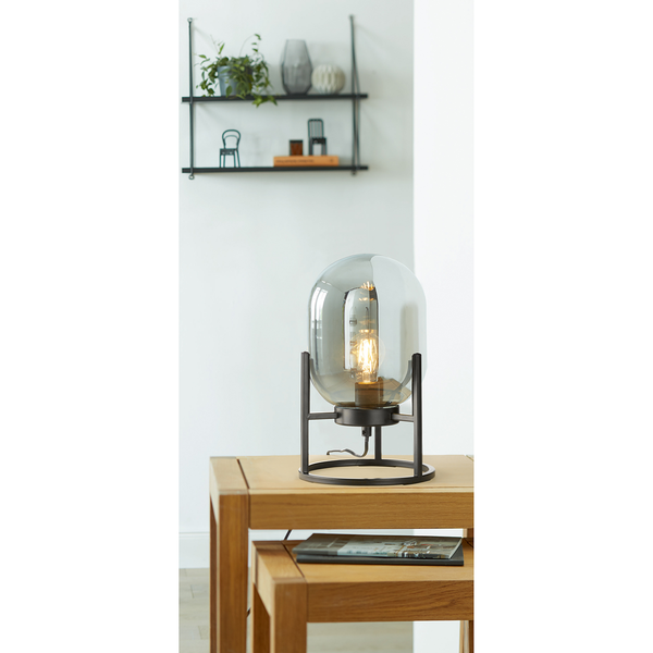 Tischleuchte Regi - Glas / Eisen - 1-flammig