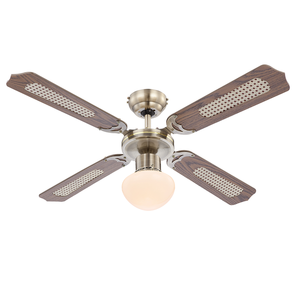 Deckenventilator Champion Typ B - Milchglas / Eisen - 1-flammig
