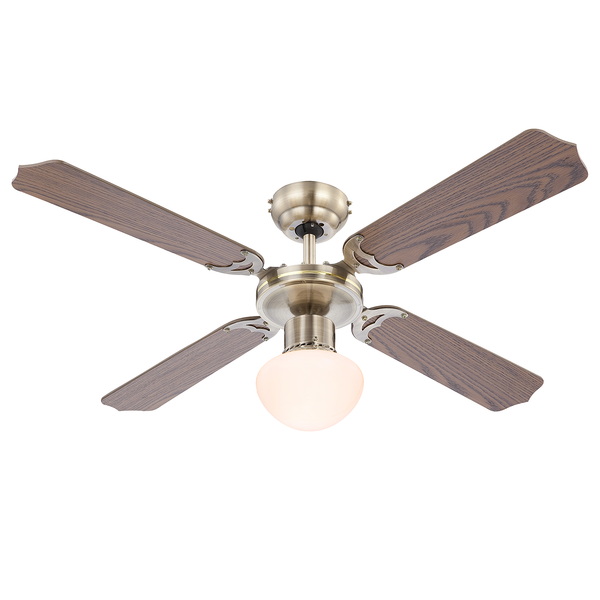 Deckenventilator Champion Typ B - Milchglas / Eisen - 1-flammig