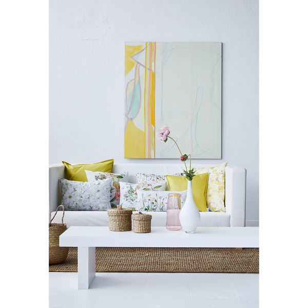 Kissenbezug Nihuil - Mischgewebe - Vintage Weiß - 49 x 49 cm