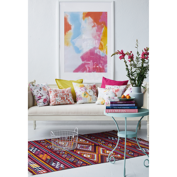 Dekokissen Trevelin - Mischgewebe - Champagner / Pastell - 45 x 45 cm